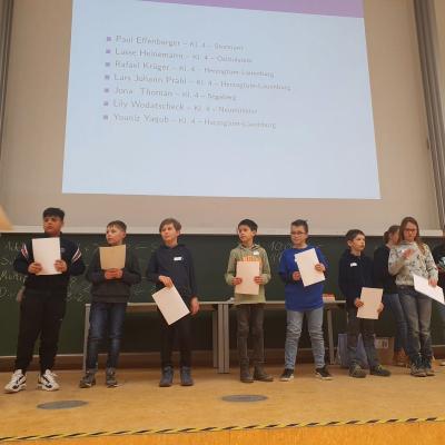 Siegerehrung der Viertklässler