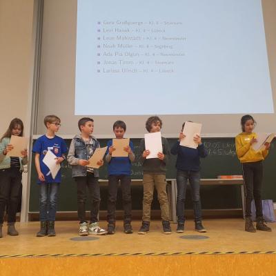 Siegerehrung der Viertklässler