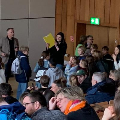 Bild 56: Aufteilung der Viertklässler in die Arbeitsräume