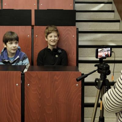 Bild 111: Interview mit zwei Olympioniken, Foto: Jürgen Küppers