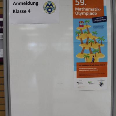 Der Anmeldebereich für die Viertklässler
