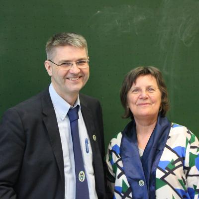 Stefan Ziervogel und Doris Gabelmann im Hörsaal 1