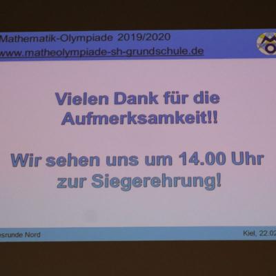 Ende der Begrüßung